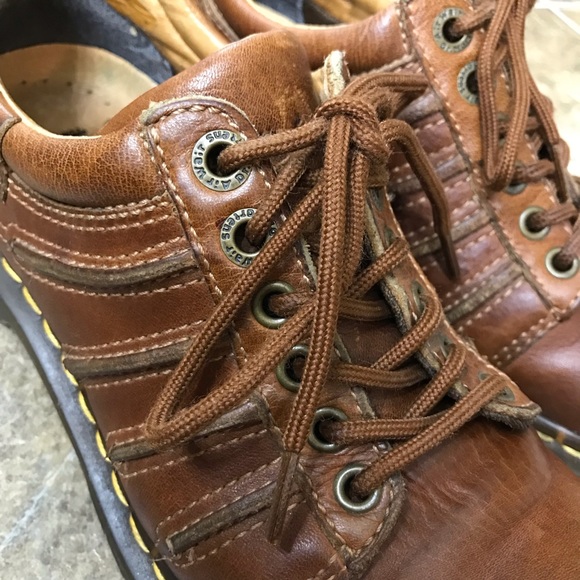 Dr. Martens Leather Chunky Oxford Low Top Shoes Women 7 Brown Vintage 12037 - Picture 11 of 16